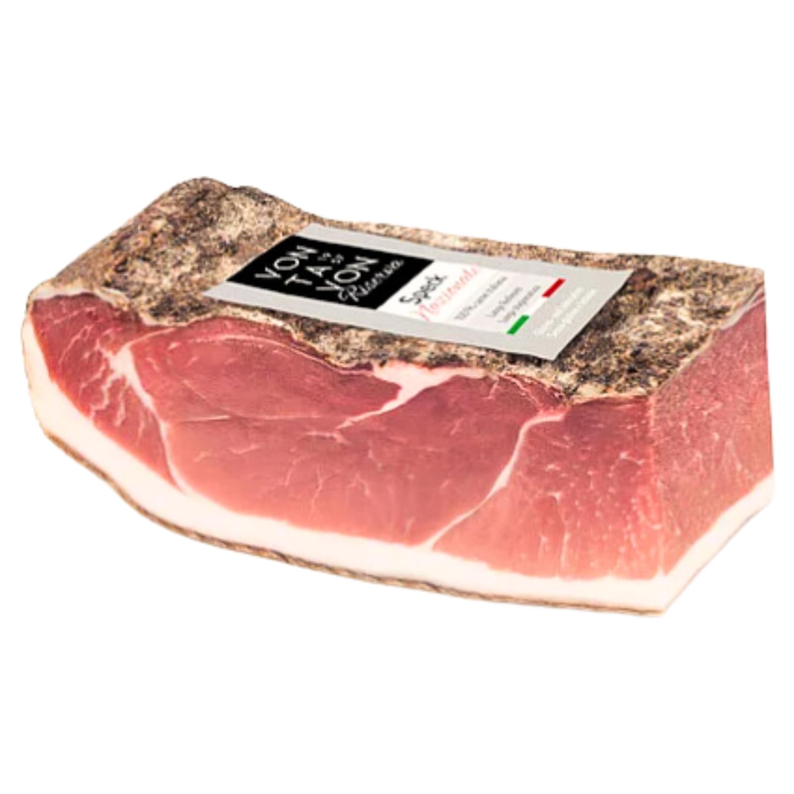BAVAREGOLA Speck aus Südtirol "Nazionale Riserva" 12 Monate gereifter Premiumspeck - 800g - Original Südtiroler Speck Spezialität - Schinkenspeck geräuchert & luftgetrocknet am Stück