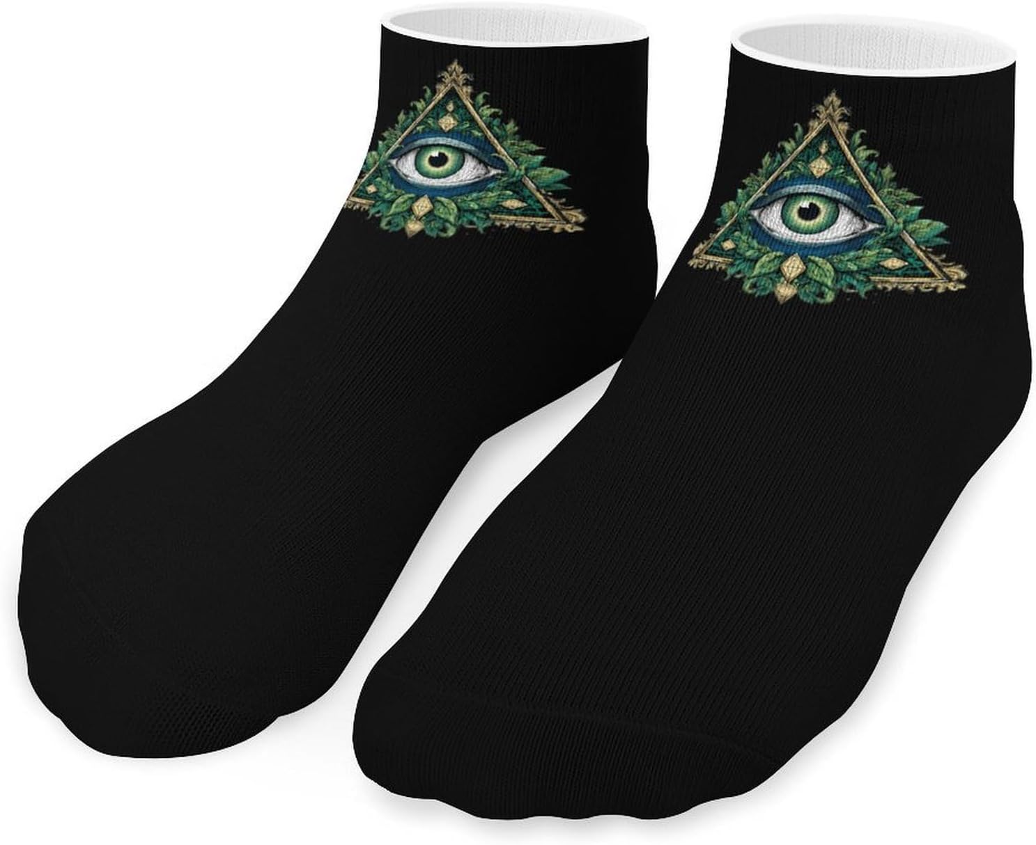 All Seeing Eye Triangle-Masonic Ankle Socks for Men Women Low Cut Crew Sock Casual Sports Clothing