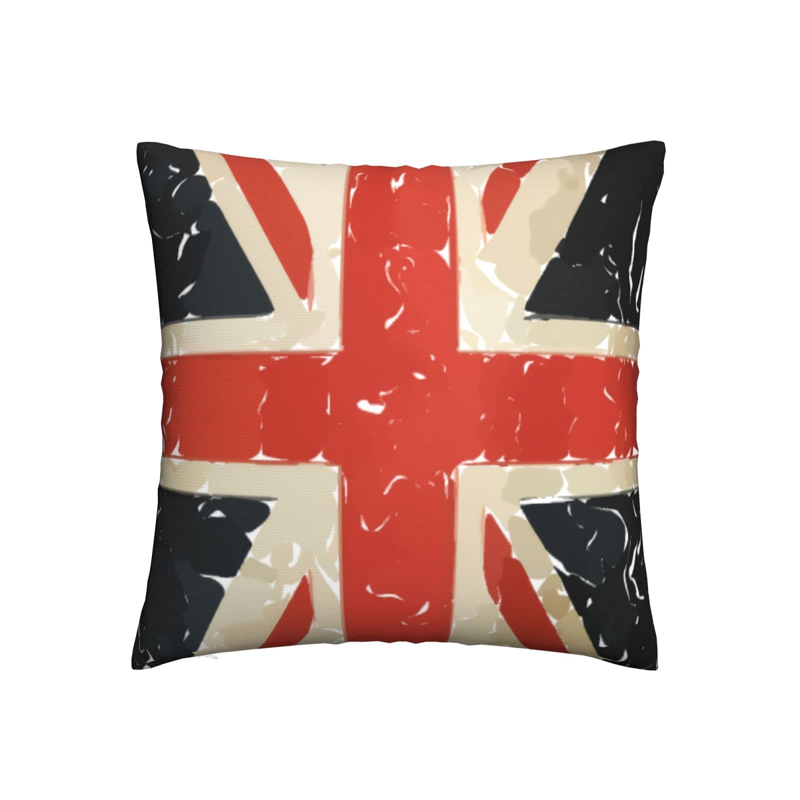 Mengmeng Union Jack British Flag Throw Pillow Covers Decorative 20"X20" Pillowcase Square Cushion Cases For Home Sofa Bedroom Livingroom