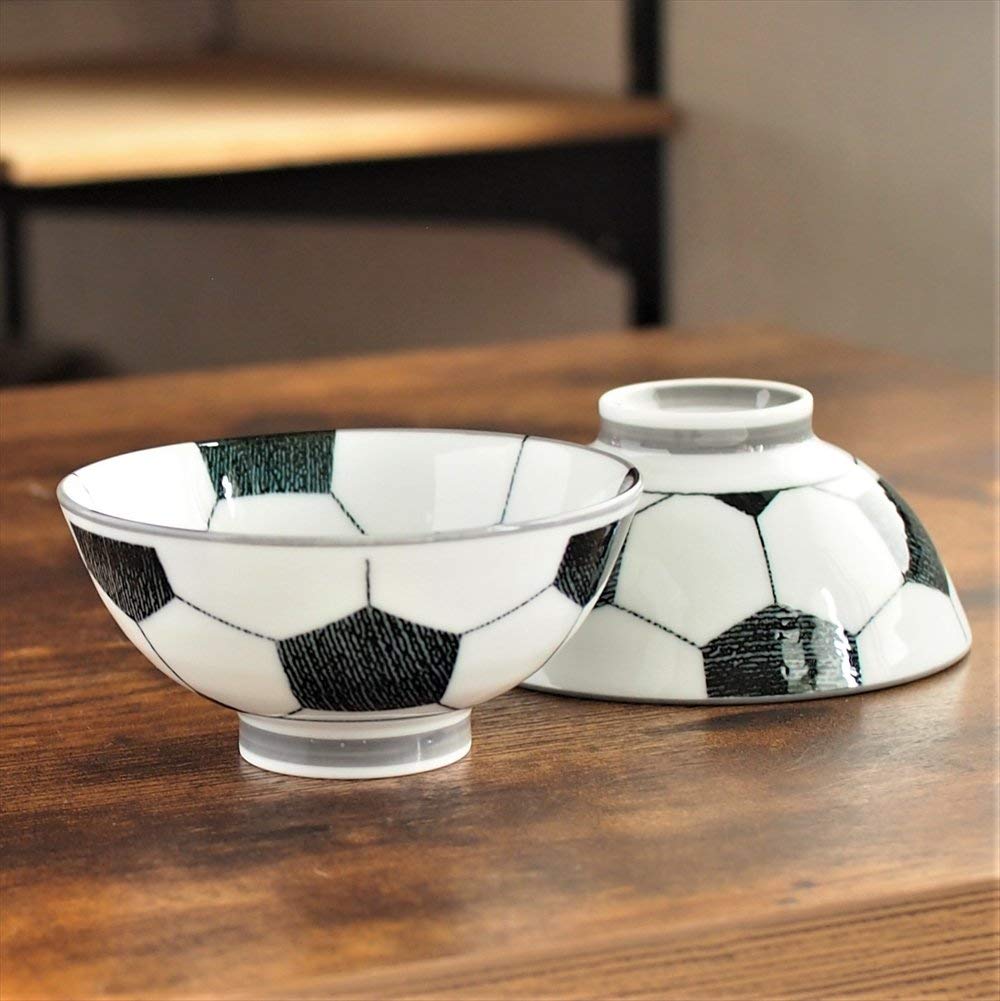 Amazon｜みのる陶器(Minorutouki) 子ども用茶碗 サッカーボール 直径