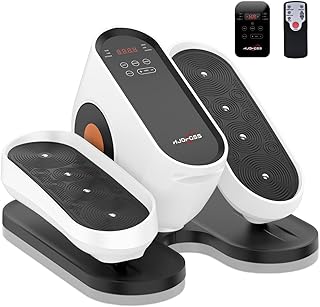 Under Desk Elliptical Machine, Electric Elliptical While Sitting for Seniors with 10 Adjustable,Pedal Exerciser,Exercise Equipment for Home (White)