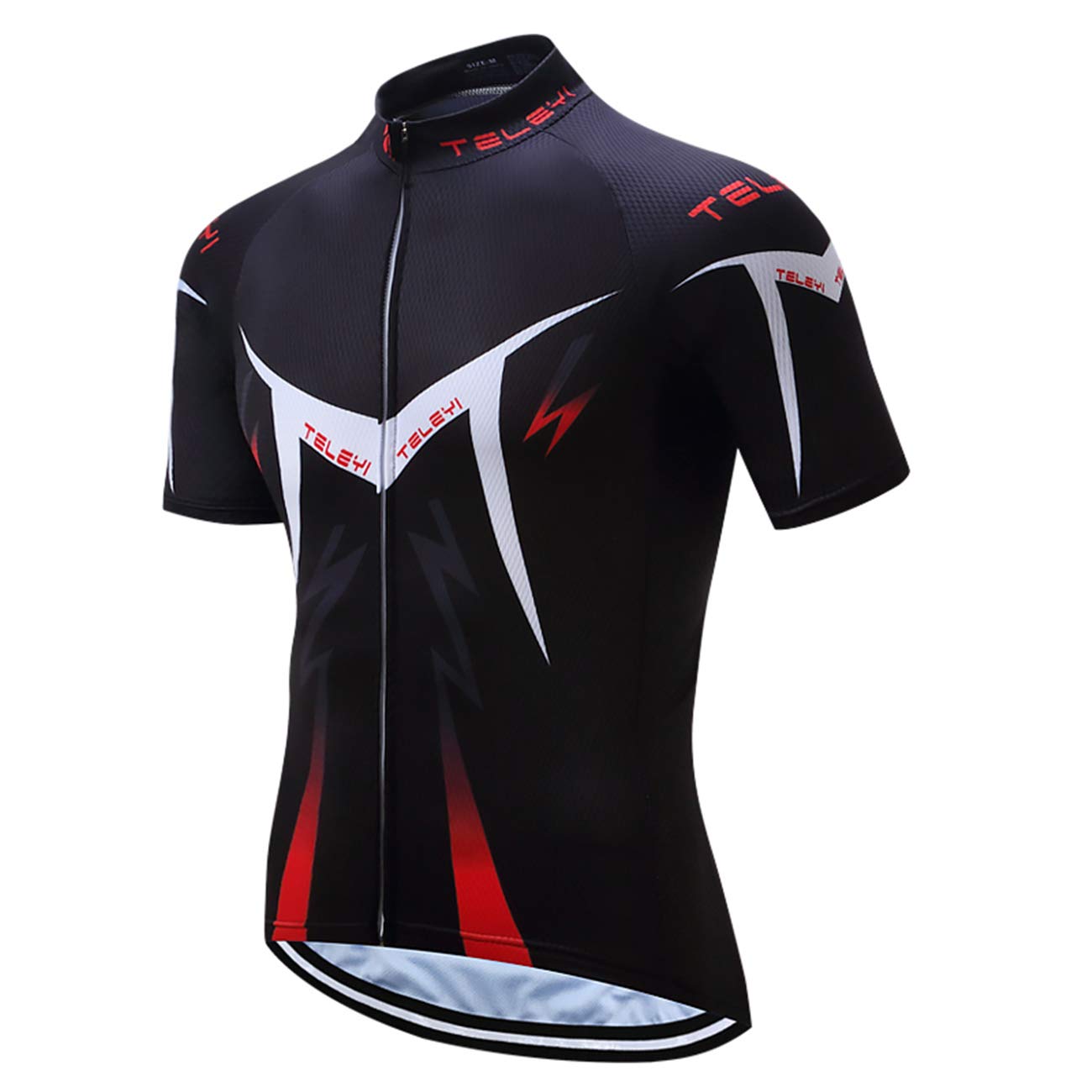 Men's Cycling Jersey Summer Cycling Shirt Short Sleeve Bicycle Clothing Breathable Full Zipper Bicycle Jacket with 3 Pockets
