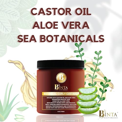Miniatura 2 de Binta Beauty Organics 100% natural y orgánico botánico rizado acolchado (8 onzas), activa y mejora las ondas naturales, rizos, bobinas y bobinas de