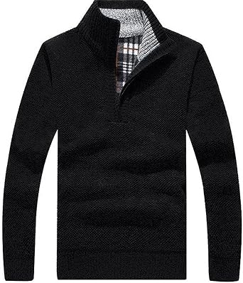 Les umes Men's Half Zip Jumper Plaid 
