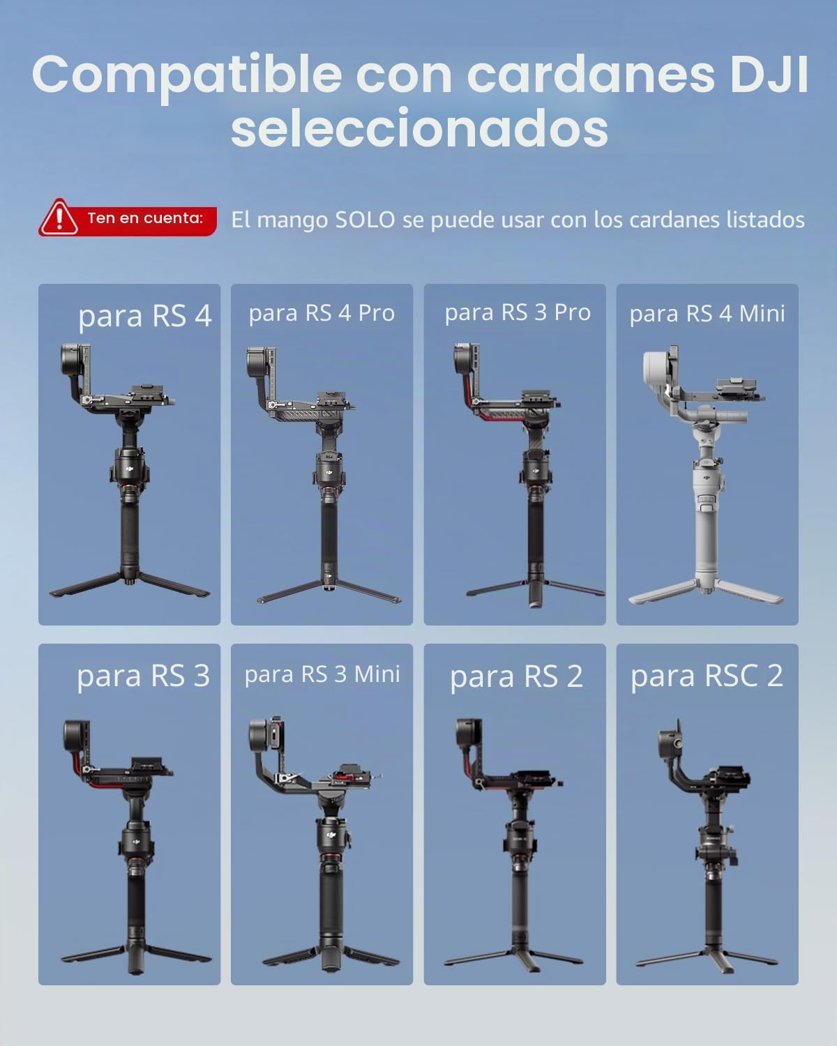 SMALLRIG Empuñadura de Correa para Gimbal DJI RS 2/RSC 2/RS 3/RS 3 Pro/RS 3 Mini/RS 4/RS 4 Pro/RS 4 Mini, Ajustable para Ángulos Bajos, con Enchufe QD