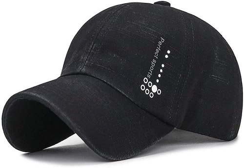 Miniatura 2 de Letras Bordado Lavado Denim Gorra De Béisbol Trucker Dad Gorra Sombrero De Sol Sin Estructurar Casual Hip-hop Algodón Al Aire Libre, Negro -