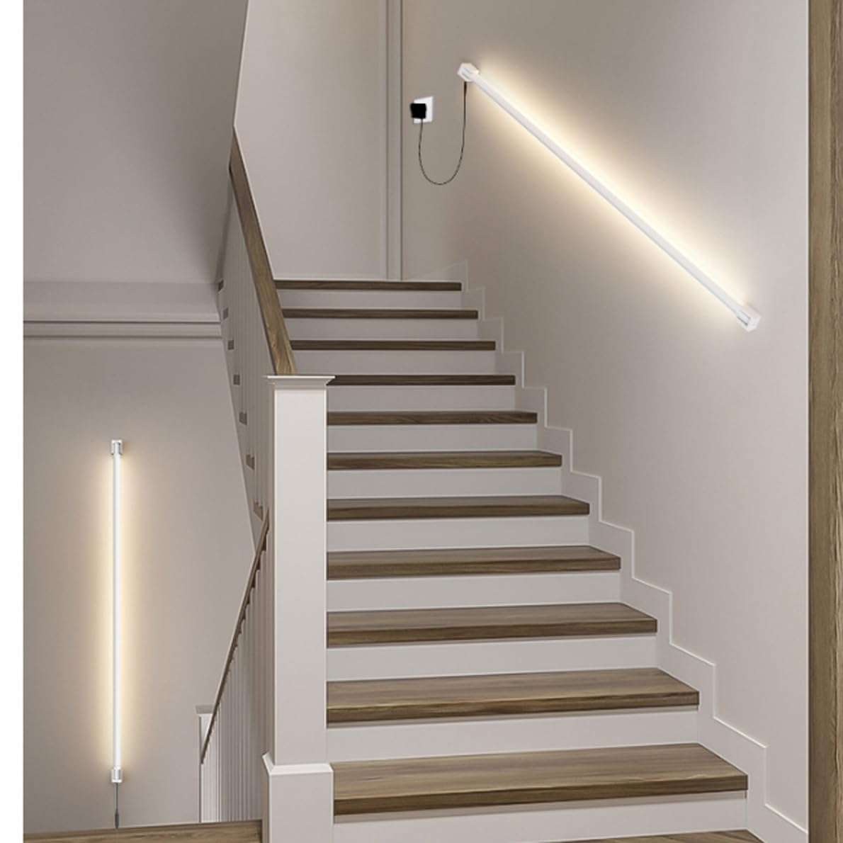 Lampa ścienna LED, 3000 K, mocowanie magnetyczne, czarne, nowoczesne oprawy ścienne, oświetlenie ścienne, do łazienki, sypialni, salonu, kuchni