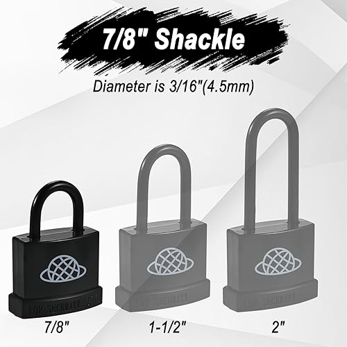 Miniatura 6 de 8 candados resistentes a la intemperie con llave para uso en exteriores, candado con llave para exteriores con carcasa de plástico, cerraduras con