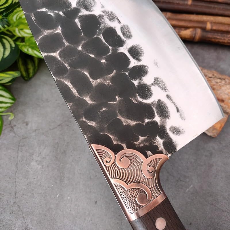 Meat Cleaver,Cleaver Knife 8 Inch Forged Kitchen Knife Sheep Beef Pig Boning Butcher Knife Chef Knife Peeling Slicing Cleaver Meat Vegetable