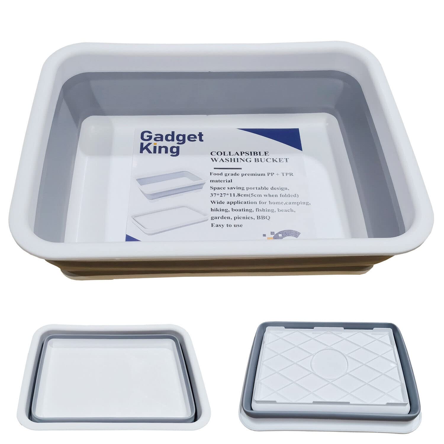 Collapsible Washing Up Bowl Portable 10L Water Basin Camping Caravan Dishes For Sink Campervan Boat Compact Vegtable Dish Dishes Storage Telescopic Portable Travel Space Saving Kitchen Wash Foot