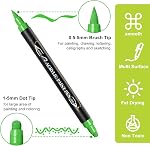 26 Couleurs Marqueurs acryliques, Stylos acryliques à double pointe avec pointe de pinceau et pointe de point, Stys acryliques pour la peinture de roche, bois, toile, pierre, verre, céramique,DIY Artisanat Art Fournitures