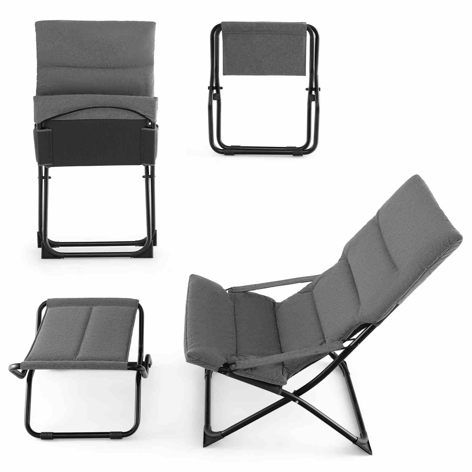 reclining sling chair with ottoman