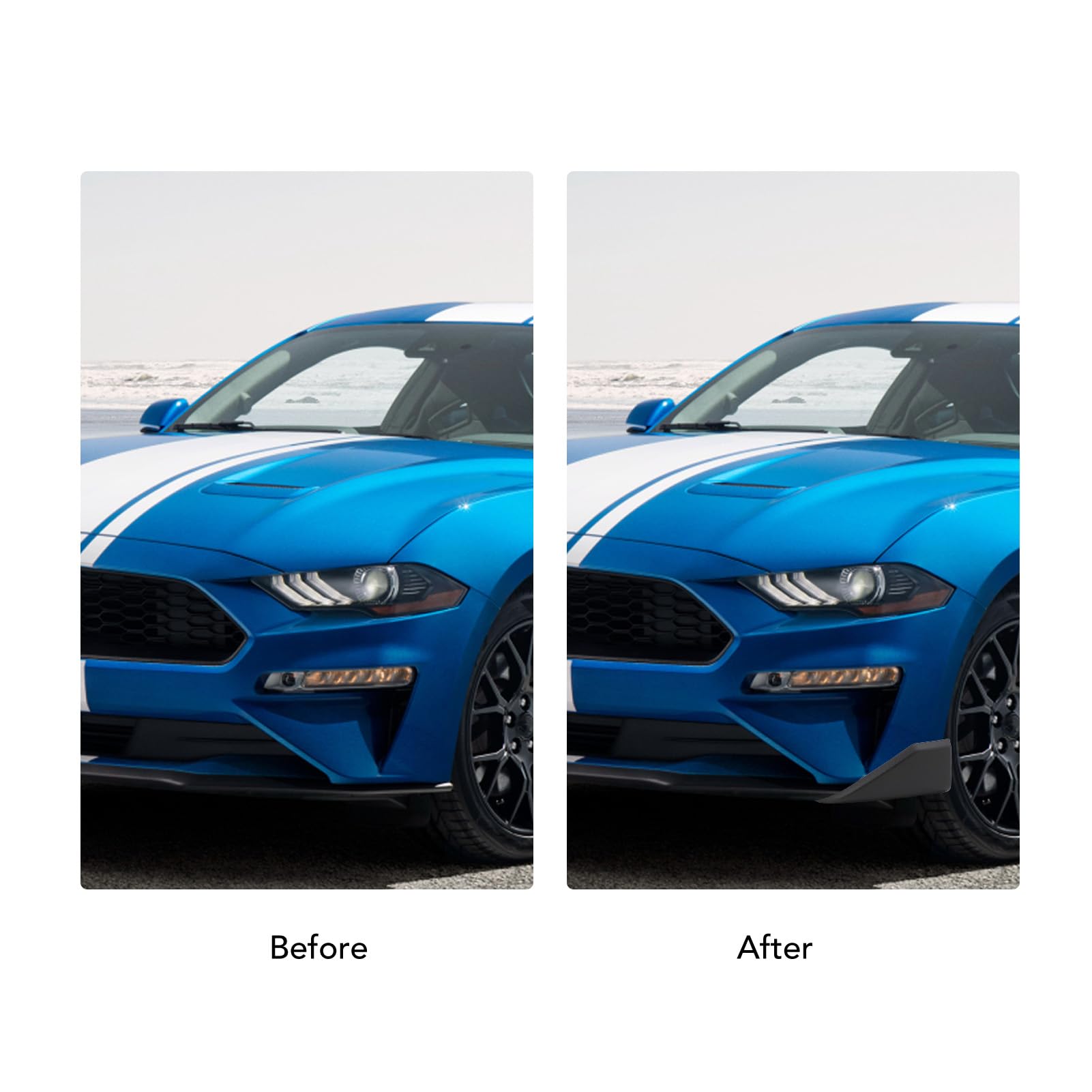 Spoiler Angolare, Migliora Aerodinamica e Stile Sportivo Splitter Labbro ABS Universale for Auto Stradali Tuning, Miglioramento Estetico e Personalizzazione Veicoli