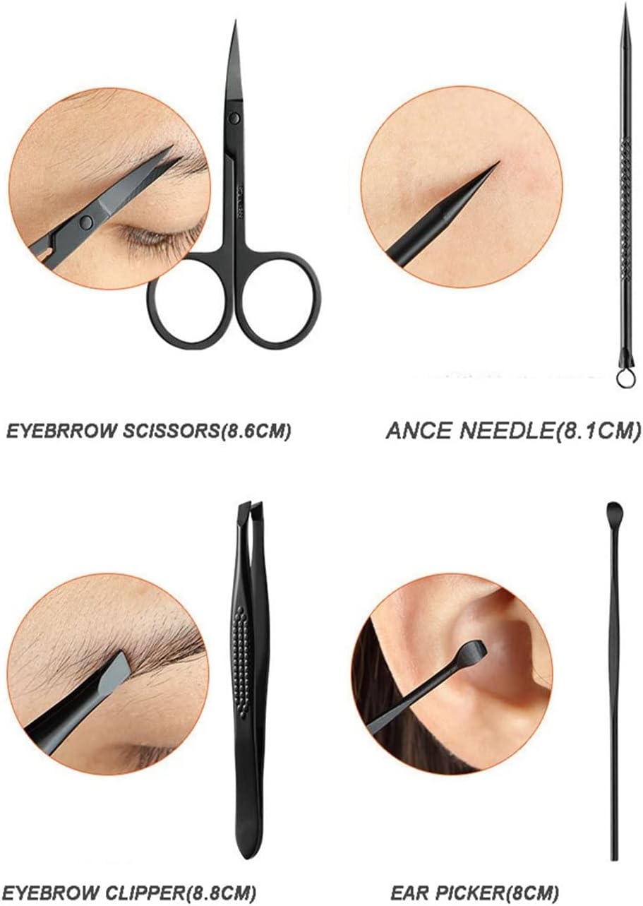 Sciossors Pedicure Kit Clipper Tools Nippers Trimmer Cutte Manicure Set 16P Professional Nail Cutter