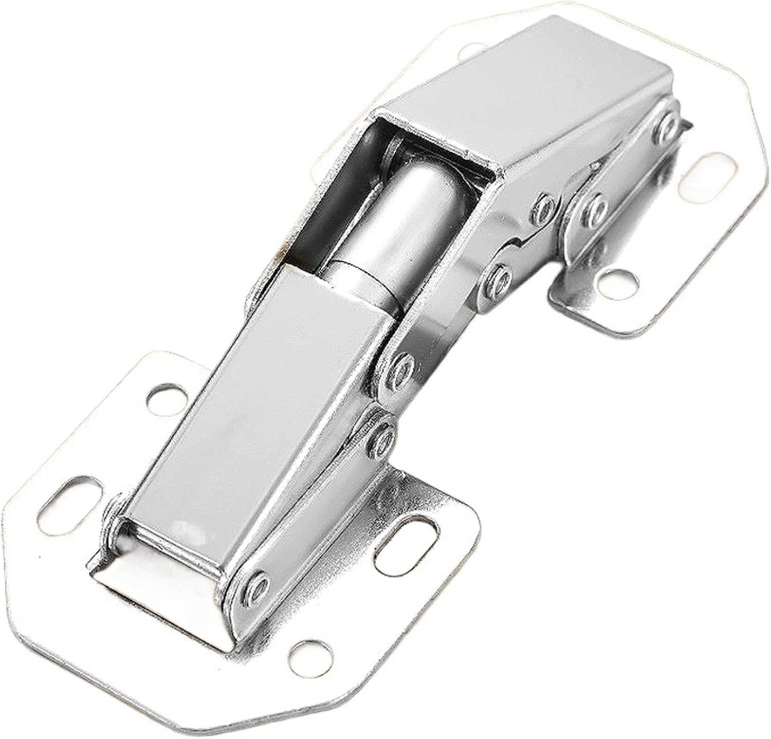 16-2Pcs Hinges Adjustable Mounting Plates for Framed or Frameless Doors Soft Close 90 Degree Hinge Furniture Hardware(6PCS)