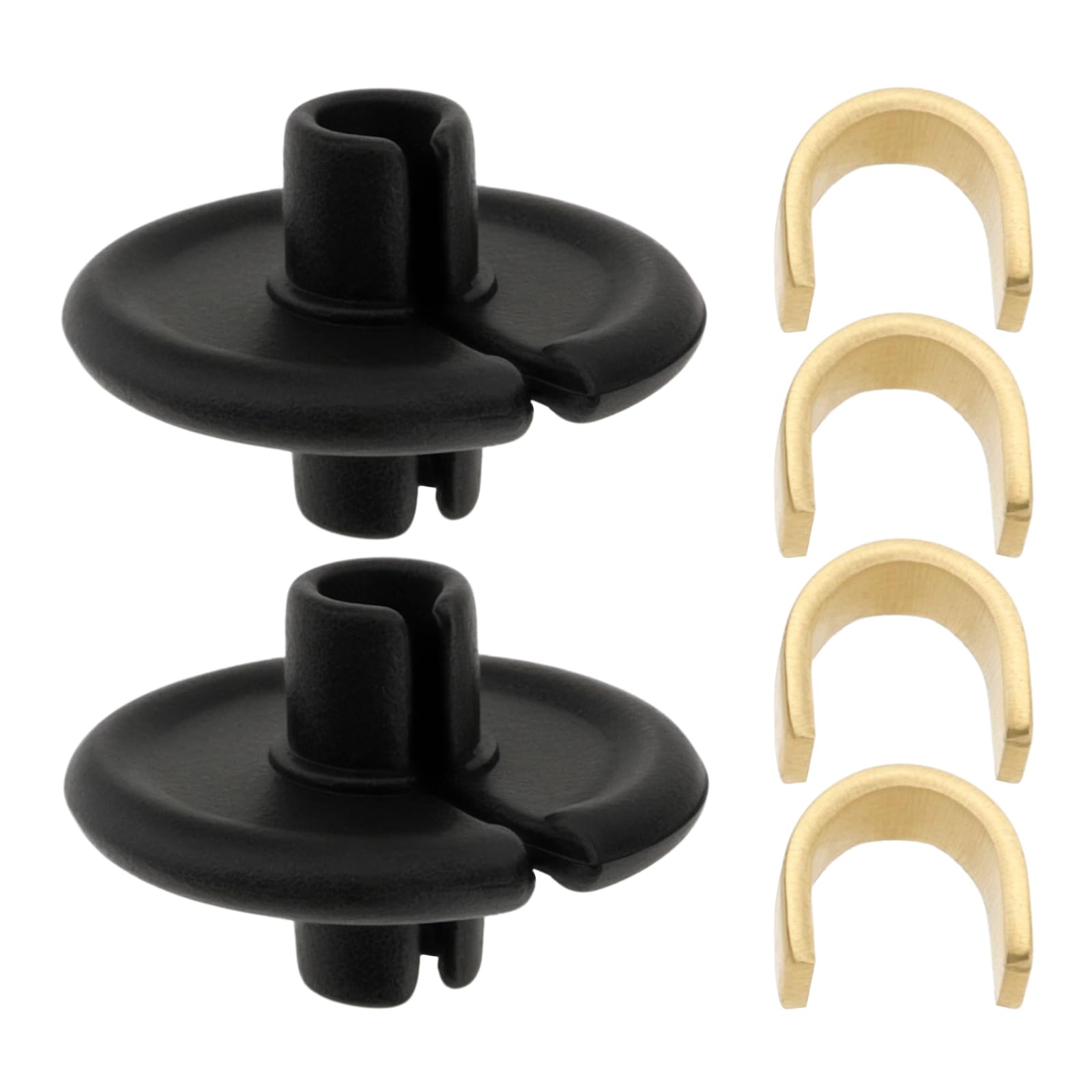 Be In Your Mind 2 Pieces Bow String Kisser Slotted Button 14x9mm Bow Lip Beads Archery Accessories Clips with Copper Anchor for String Installs