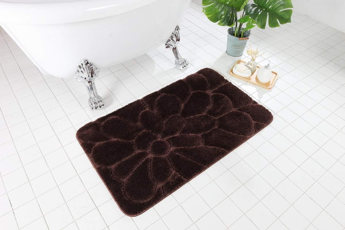 Daniel's Bath & Byound 1 PC Sunflower Brown BATHMAT, 39 x 24 x 2 inches