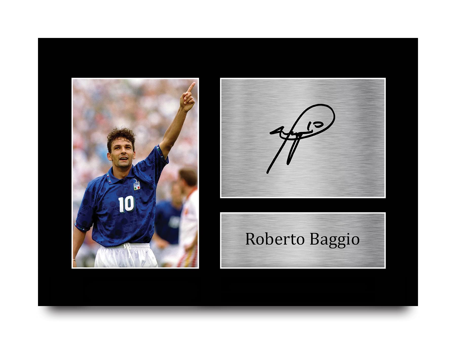 HWC Trading Roberto Baggio Signed A4 Printed Autograph Italy Photo Display