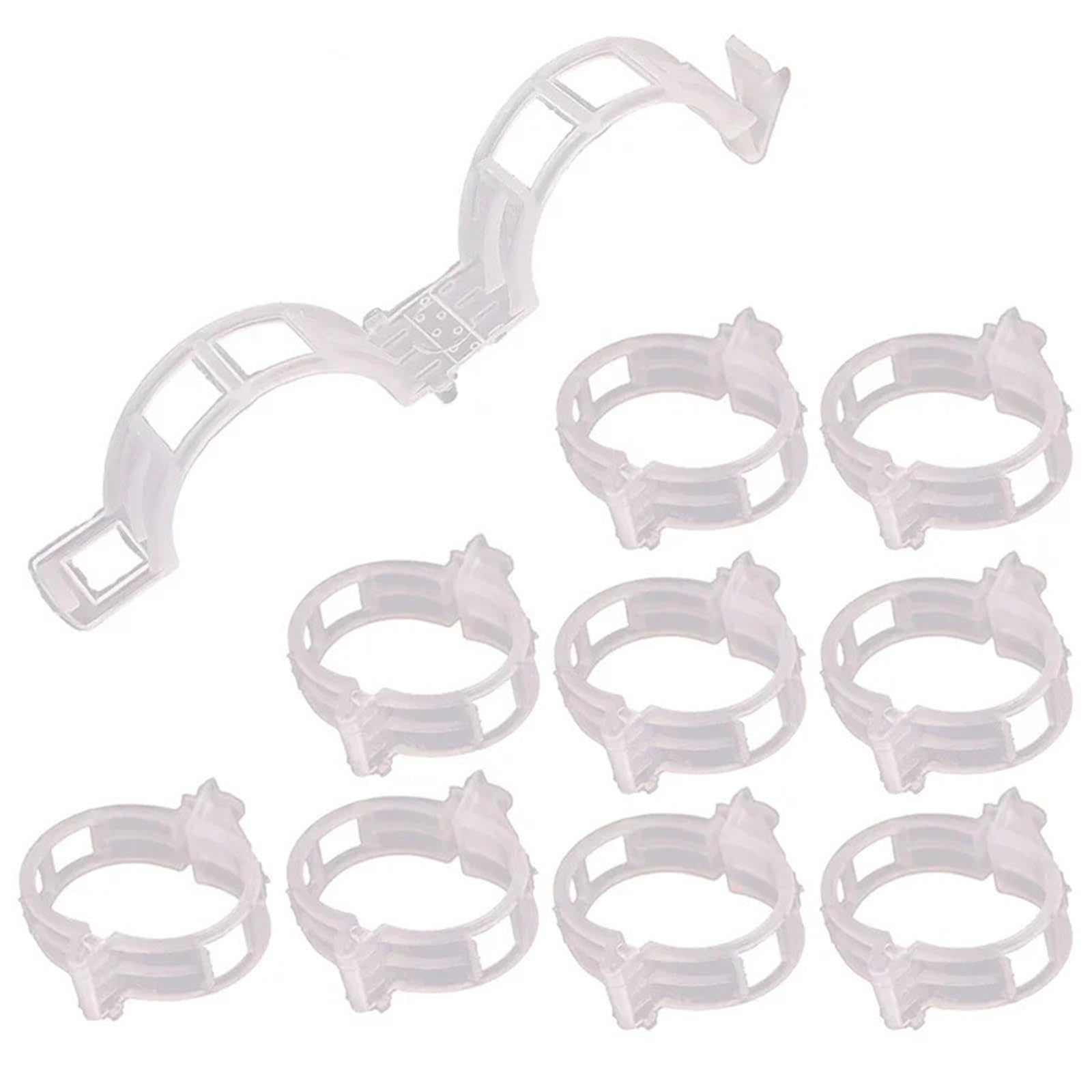 Mollette di sostegno per piante da giardino, Clip di supporto for piante in PP riutilizzabili for piante rampicanti Multicolor 10-100 Pz(Transparent,50 PCS)