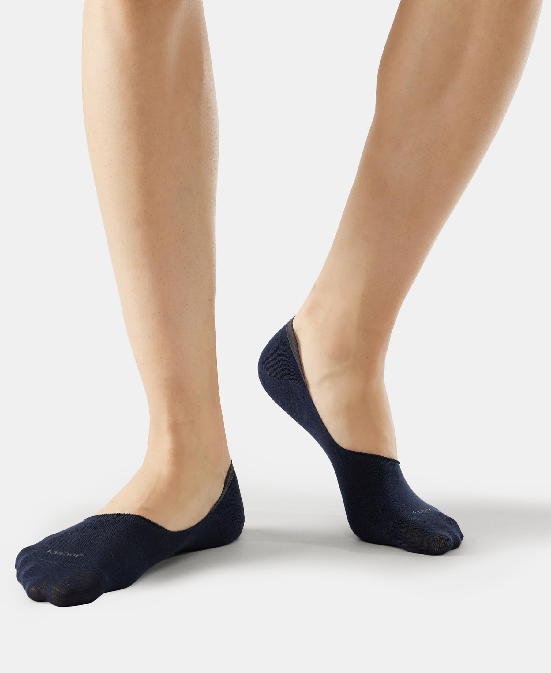 Jockey Men's No Show Cotton Socks (Pack of 2) 7099_Navy_Free Size - Image 4 thumbnail