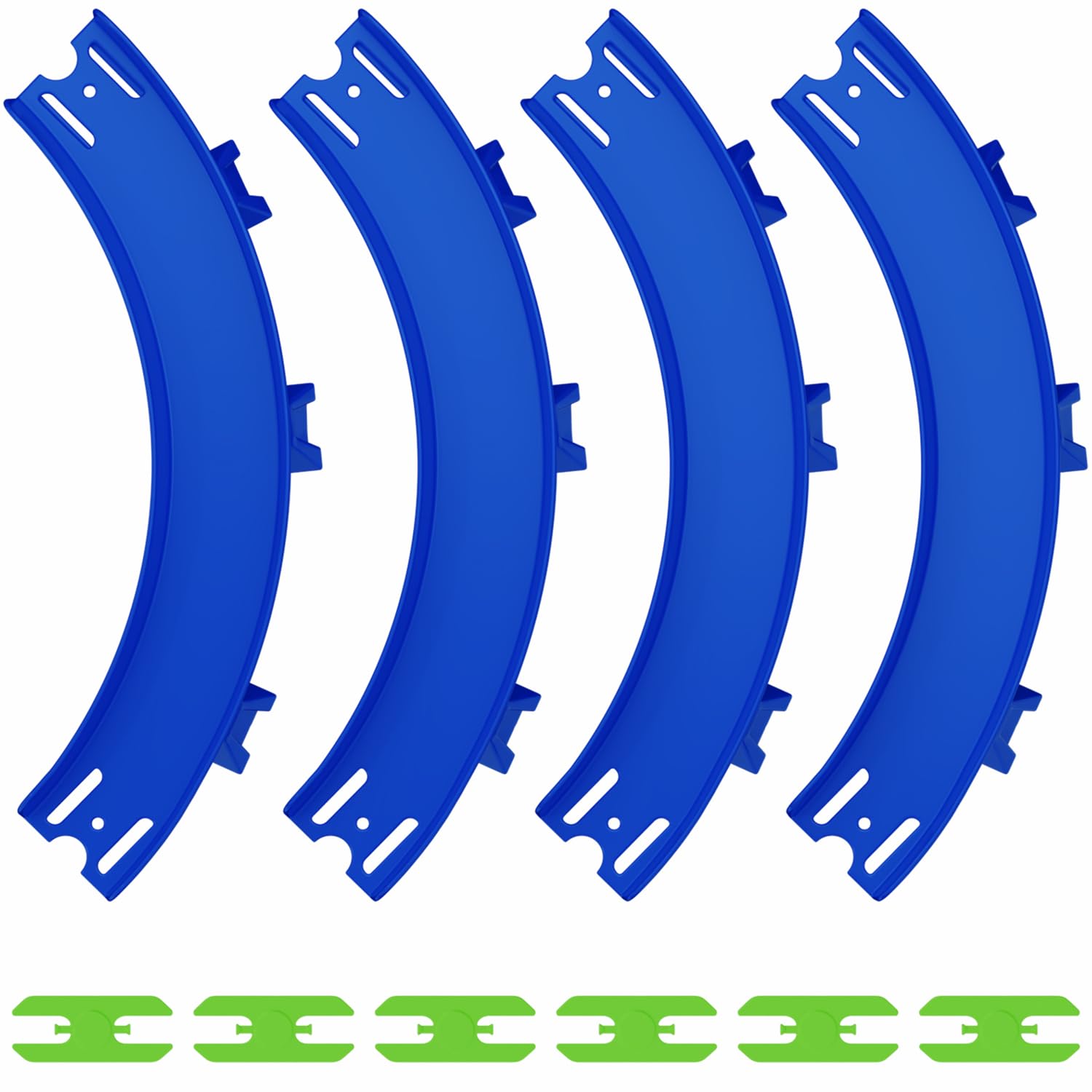 VOLTWAYZ Curve Track Pieces Compatible with Hot Wheels - 4-Pack 90-Degree High-Banked Tur…