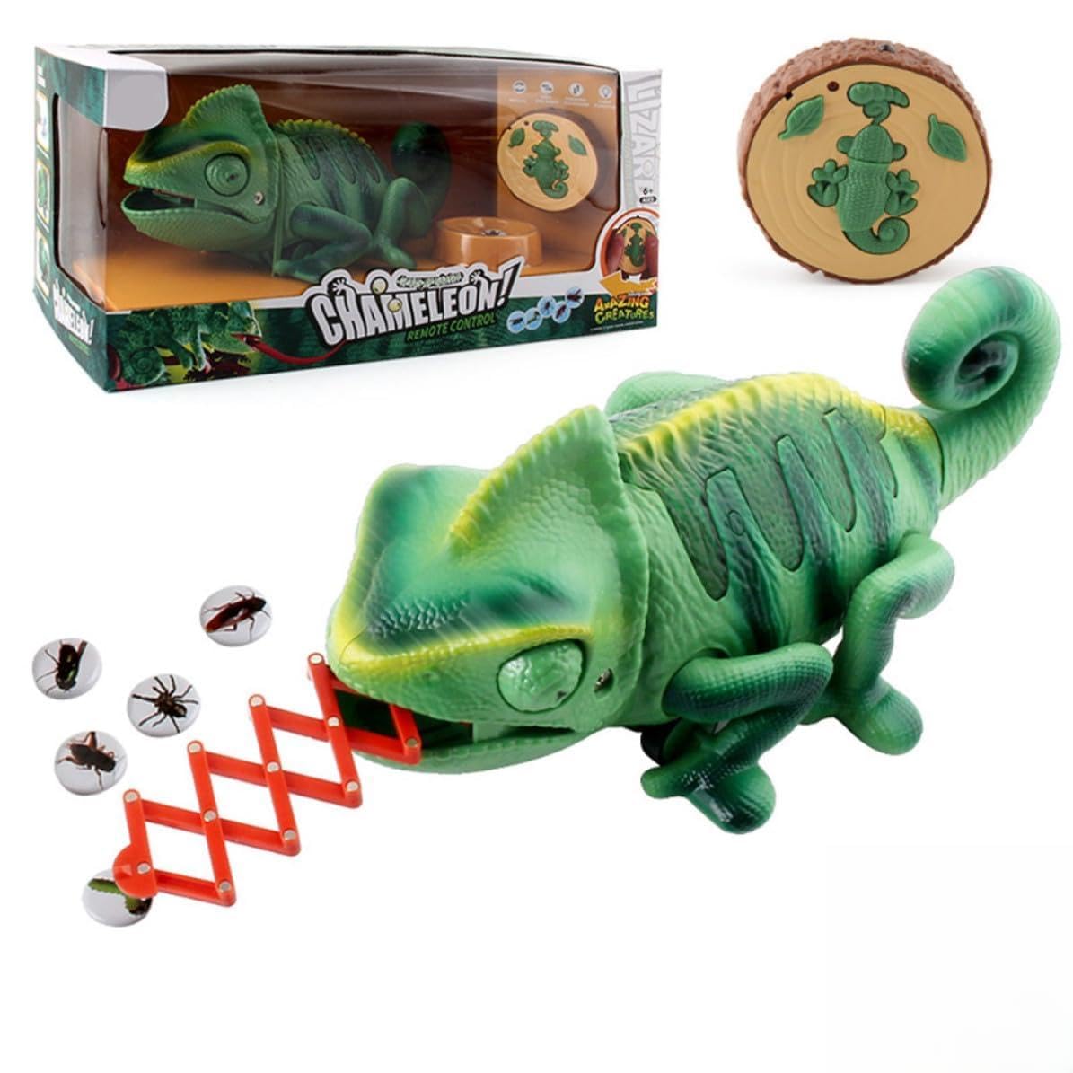 Lézard électrique à lumière télécommandée et queue oscillante vert - 8