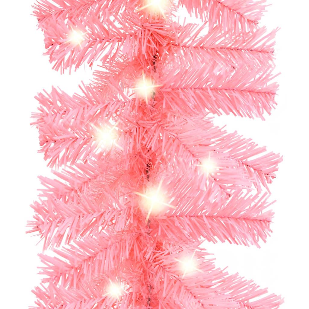 Ghirlanda natalizia con 300 luci a LED rosa in PVC, lunghezza 20 m con 1800 rami, alimentata tramite USB, a risparmio energetico e flessibile per interni, decorazione per albero, finestra