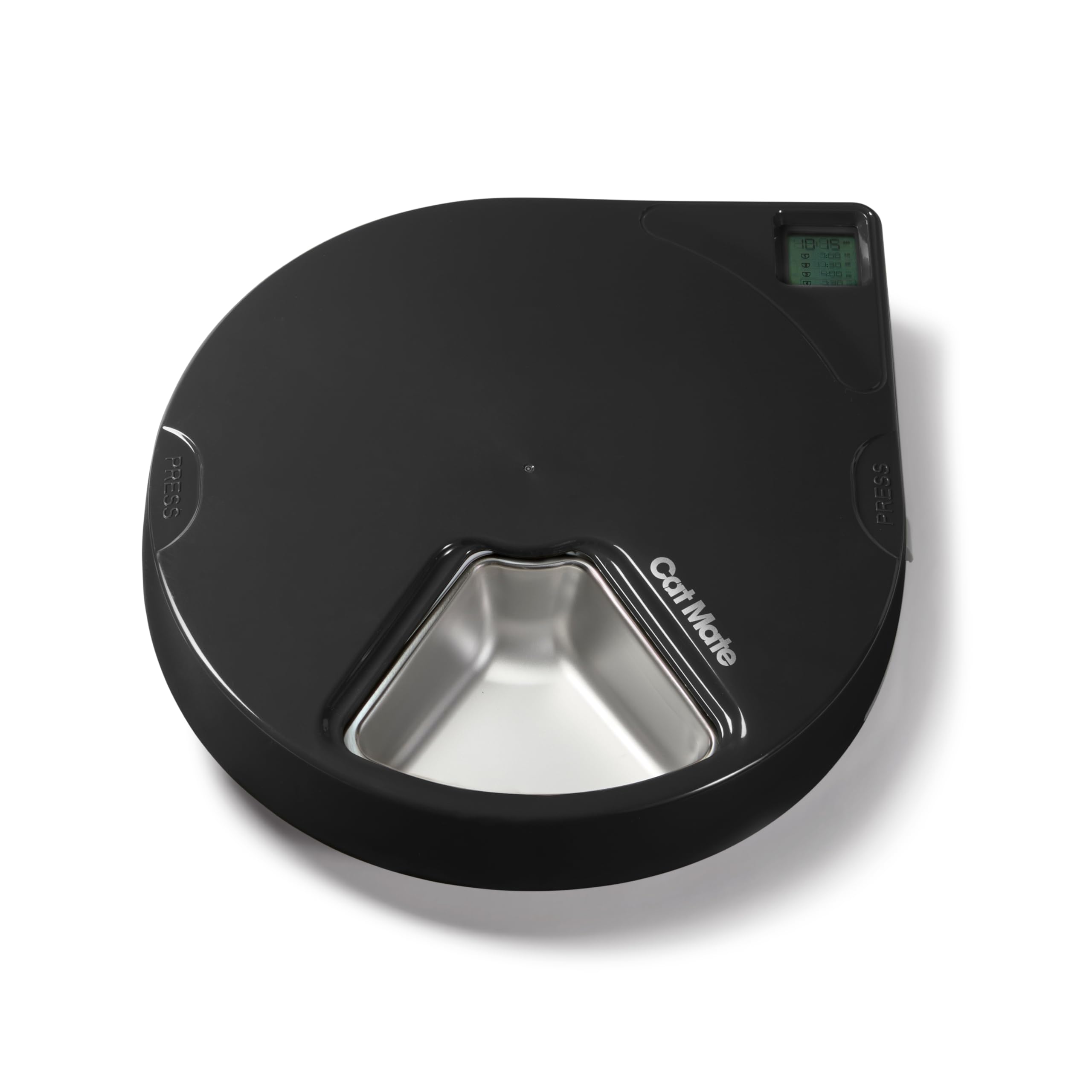 Closer Pets C500 Automatic 5-Meal Pet Feeder - Including Stainless Steel Bowls, Digital Timer and Twin Ice Packs, for Wet and Dry Food, Bowls up to 330 g Each, Grey