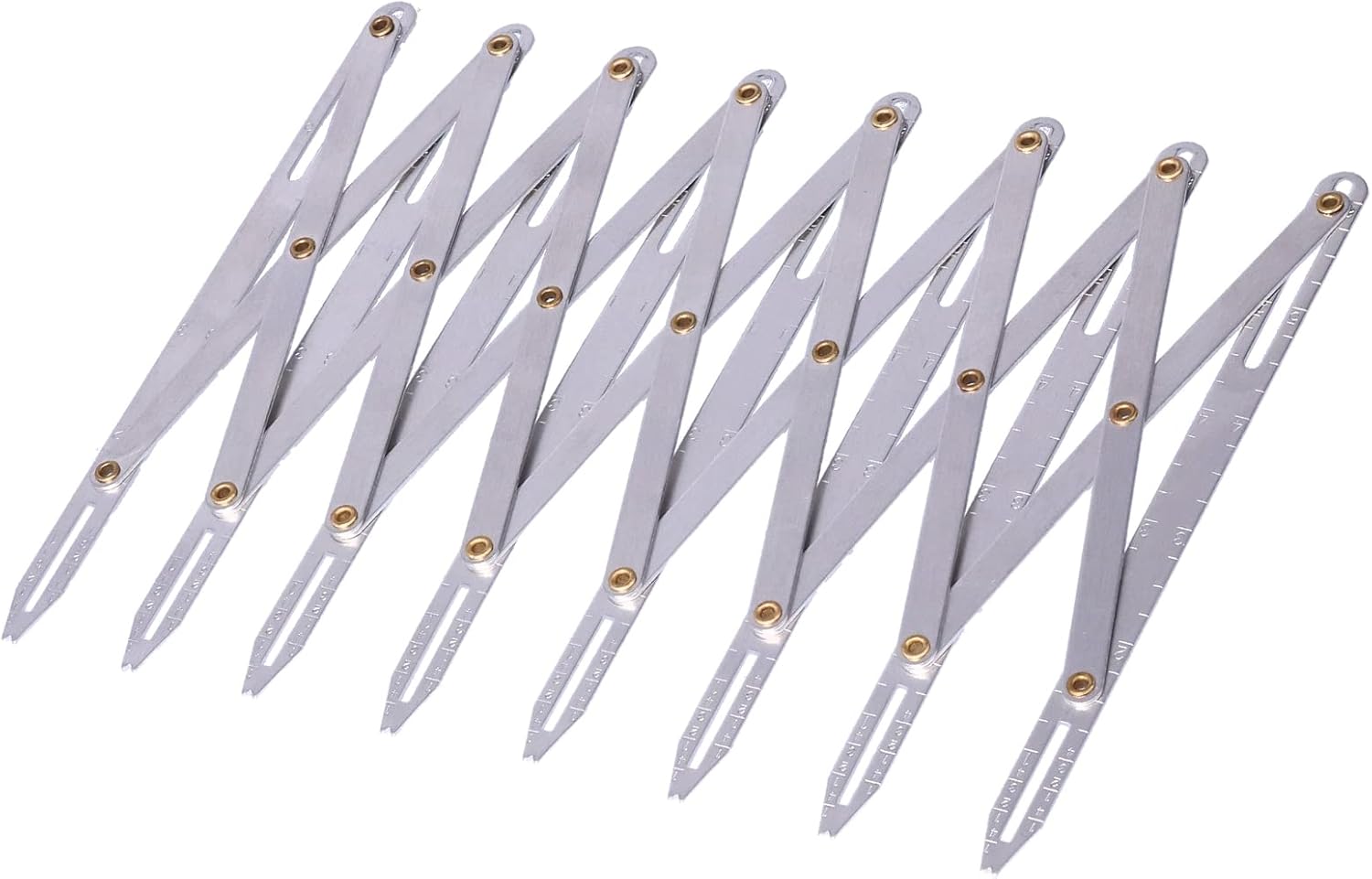 Equal Space Divider, Expanding Aluminum Sewing Gauge Button Measure Multiple Equal Distances for Crafting Pleating Button Space