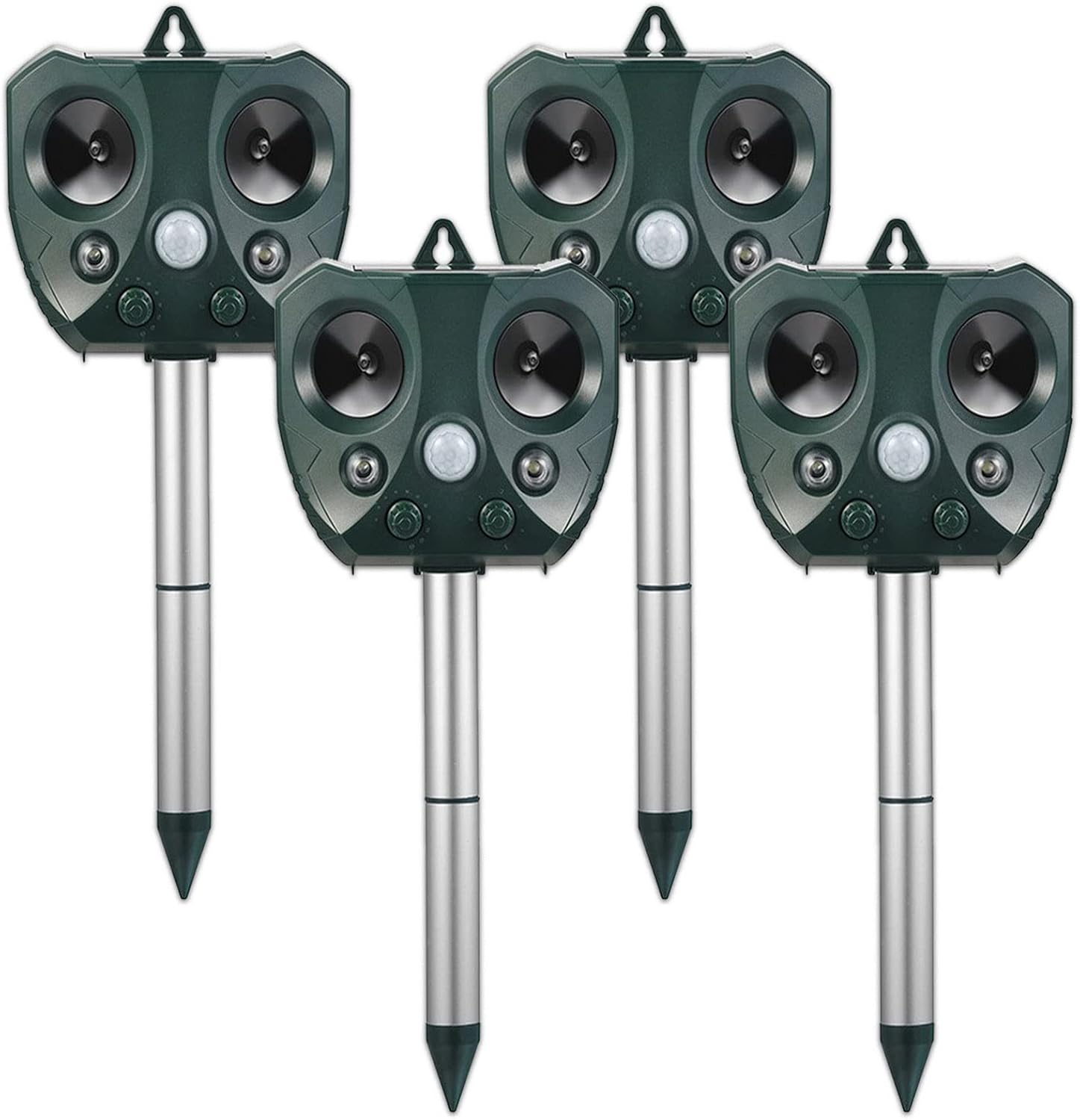 Buy 4 Packs Ultrasonic Animal Repellent Outdoor Deterrent Devices Solar