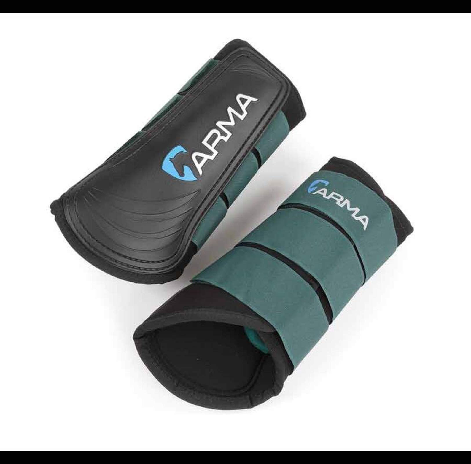 Shires Arma Neoprene Brushing Boots - 170A, Green, Cob