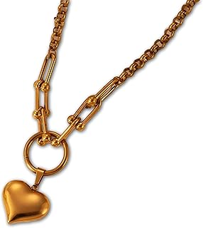 Delicate heart necklace - small gold plated necklace, designed for women's Valentine's Day gift, elegant and romantic jewelry to elevate your look with feminine elegance