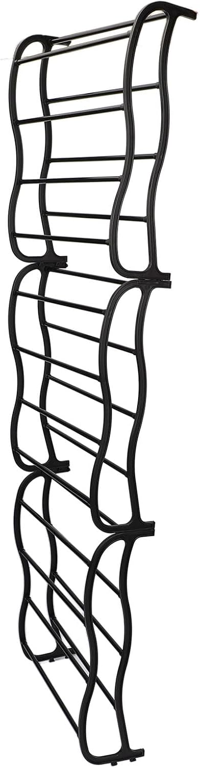 Sonew Over The Door 12-Tier Wall Mounted Shoe Rack - Space Saving Multifunctional Shoe Storage Rack in Black