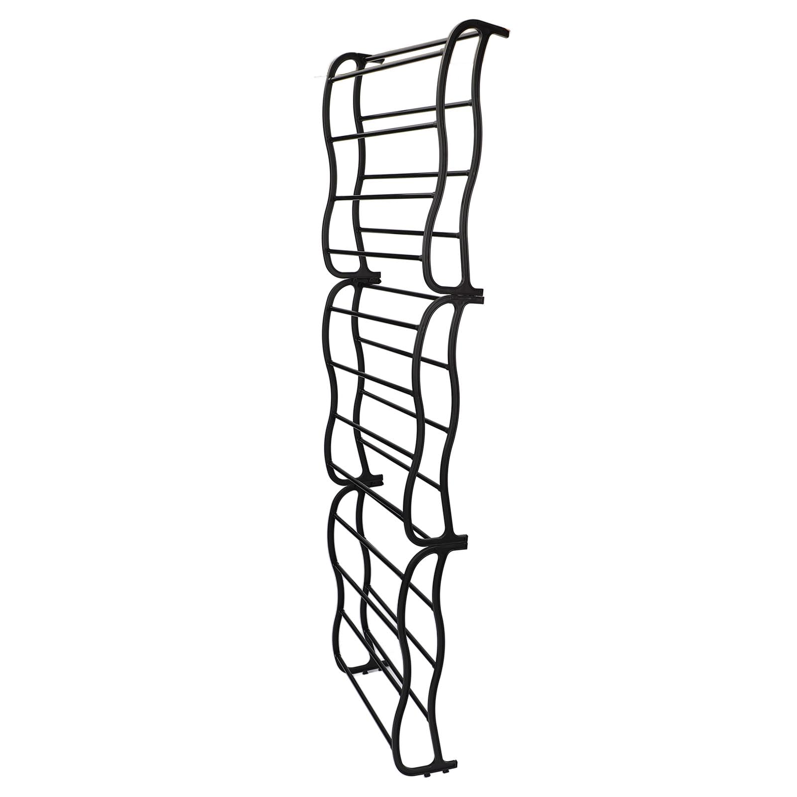 Zapatero de 12 niveles para colgar en la pared, organizador multifuncional para zapatos, color negro