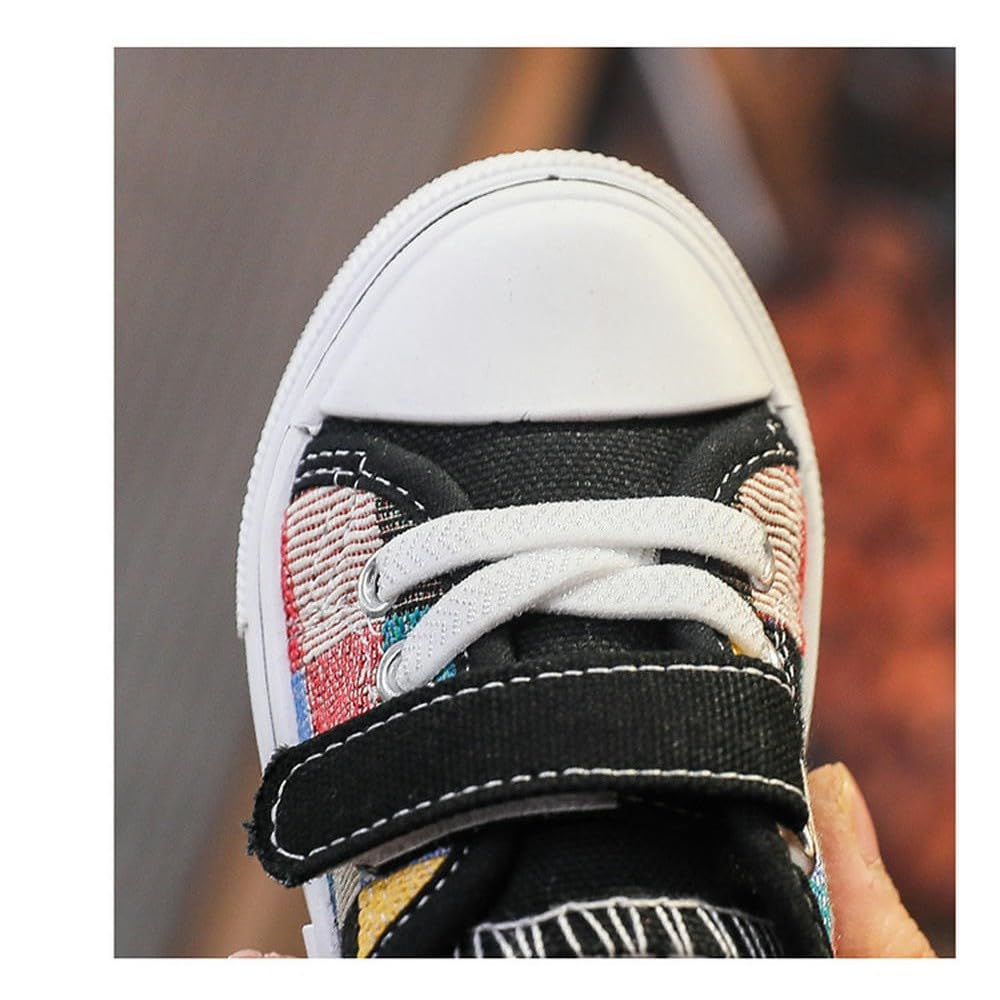 ZBDP Scarpe Casual per Bambini Bambini Bambini Scarpe da Ginnastica di Tela Ragazzi Ragazze Classiche a Scacchi Suola in Gomma Morbida Primavera