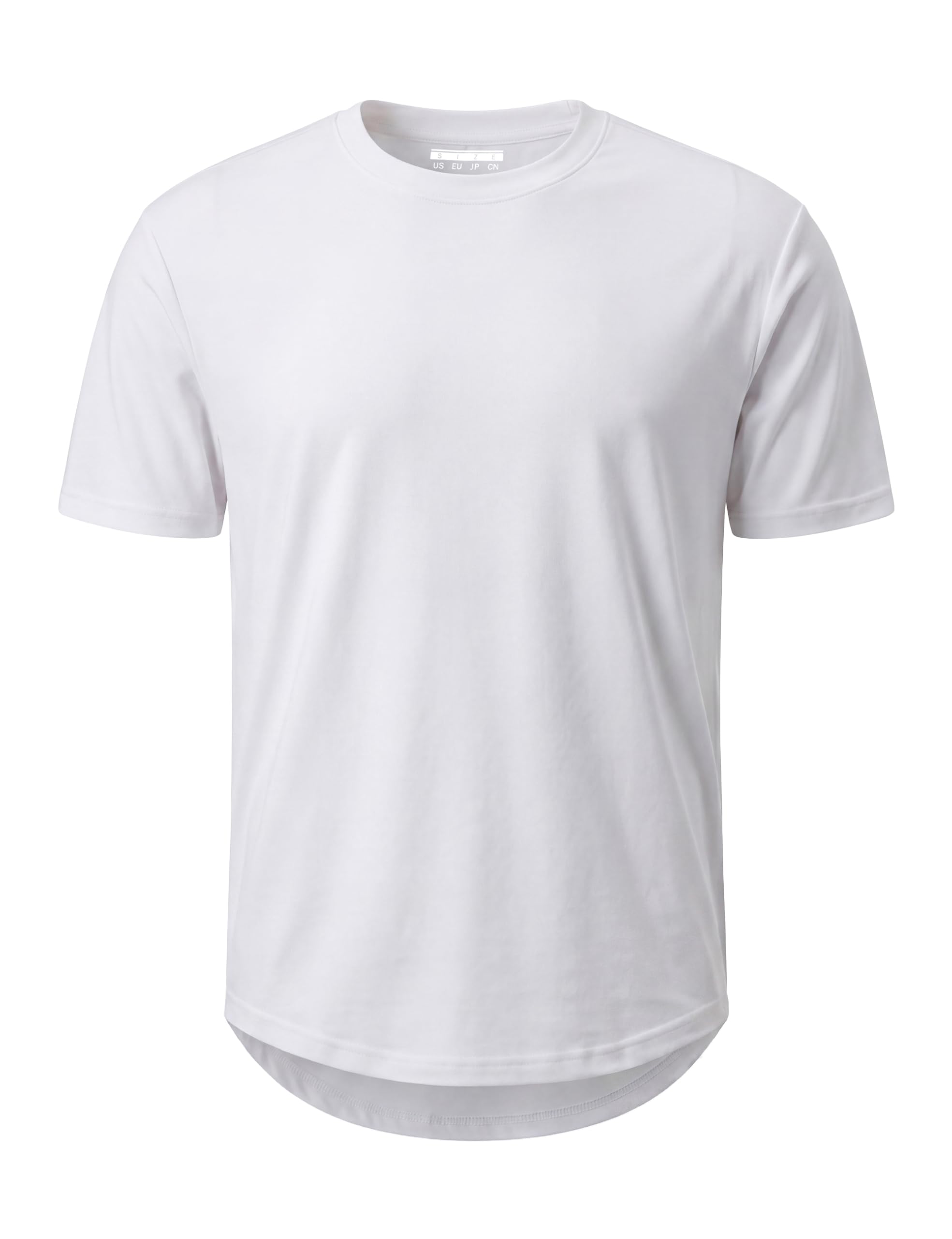 TACVASEN Herren-T-Shirts Drop-Shoulder Casual lockerer Sitz Kurze Ärmel Baumwoll-Tees UPF 50+ Rundhals Gebogene Saum