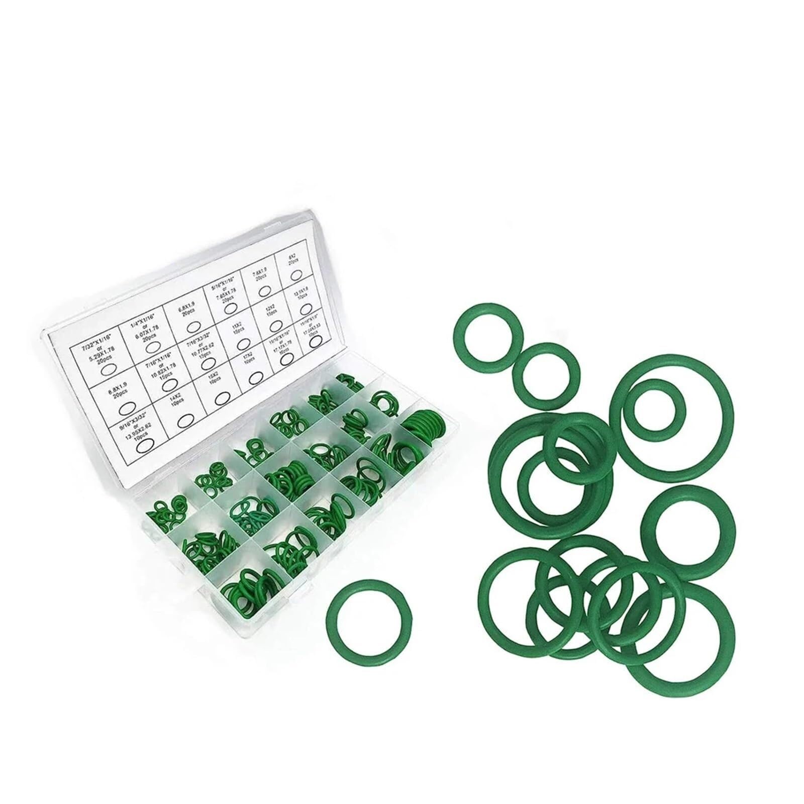 270 pièces joint torique joint d'étanchéité en caoutchouc nitrile joints de plomberie en boîte haute pression joints toriques kit d'assortiment de joints vert violet (225 pièces noir),Matériau Fiable