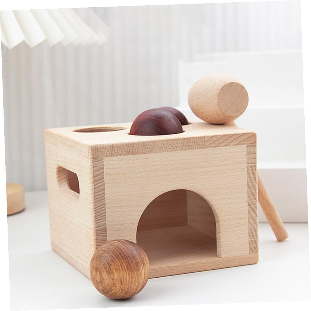 Hohopeti Giocattolo in Legno per Bambini Set Classica di Percussione Educativa Montessori per Sviluppare Coordinazione Occhio-Mano e Attenzione