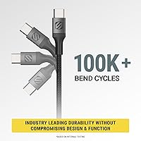 Vista 3 de Scosche CAUXB4-SP Cable de audio trenzado AUX a USB-C, 4 pies, gris espacial