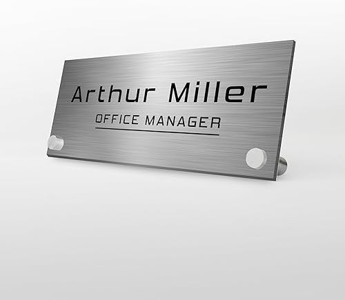 ACM - Placa de nombre personalizada para escritorio, personalizo tu placa de escritorio con tu nombre y tu posición, placa con nombre I para