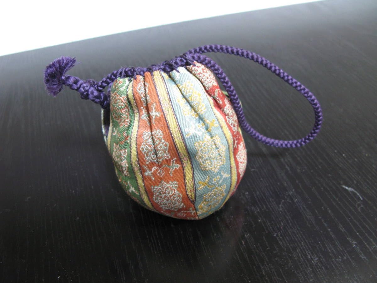 茶入 茶道具 小壺 丸壺 アンティーク茶道具 仕覆 在銘 1客