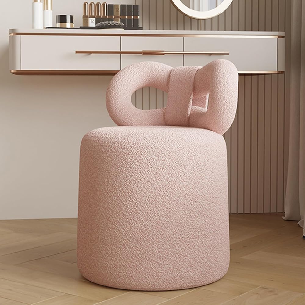 Silla de maquillaje sin brazos para mesa de cosméticos y rincón de lectura en salón