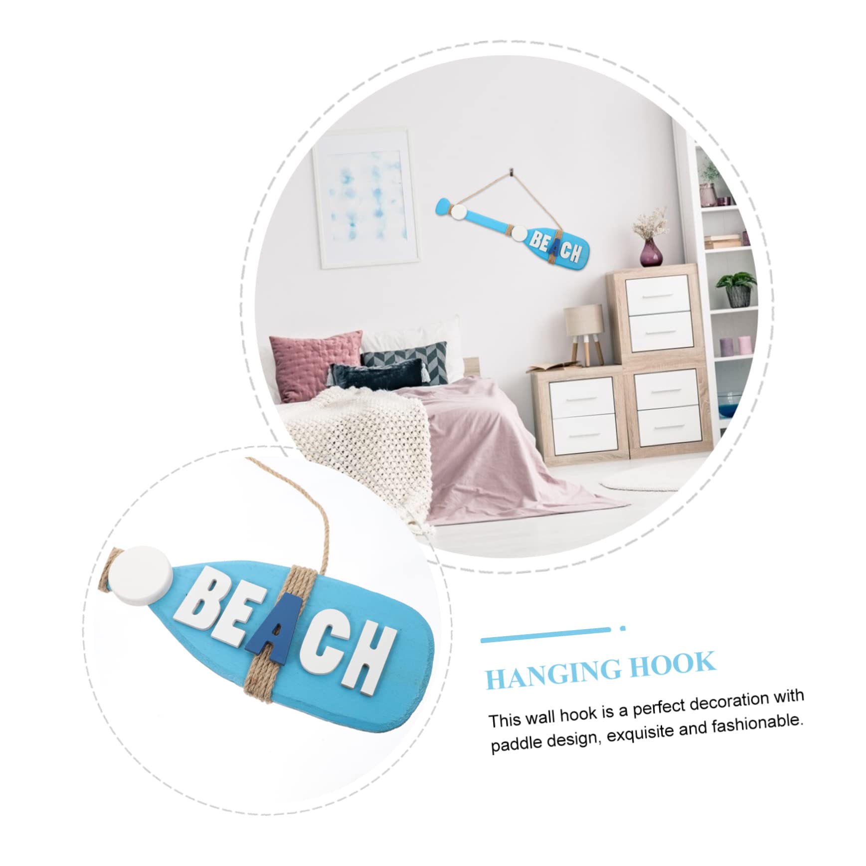 Alipis 3 Piezas Gancho De Perchero De Pared Para Ropa Ganchos De Pared De Gancho De Pared Decorativo Colgante De De Playa Decoración De Mesa Náutico Madera De Pino Blue