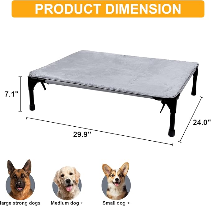 Cama Elevada para Perro Grande con Almohadón Lavable y Resistente miniatura 5