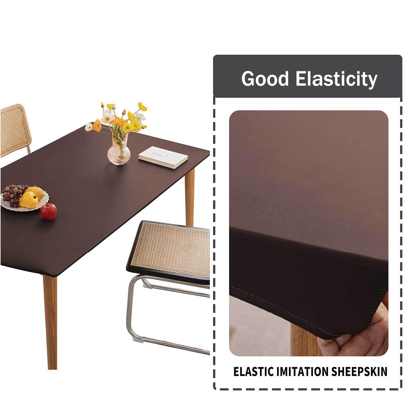 Nappe Rectangulaire De Imperméable Réutilisation Du Pvc Anti Salissure Lavable Et Facile D