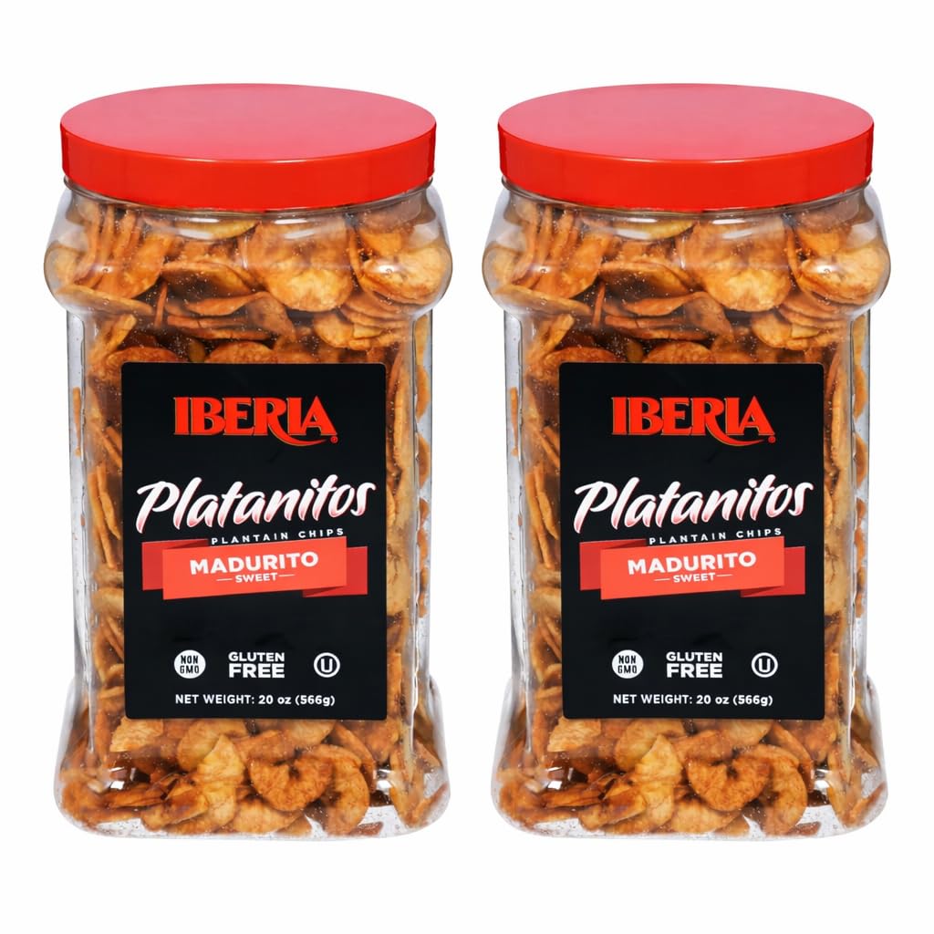 Iberia Maduritos Naturally Sweet Plantain Chips, 20 Ounce (Pack of 2)