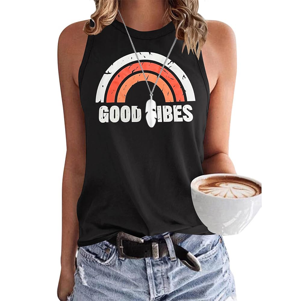 WNEEDU Damen Tank Top Ärmellos Oberteile Sommer Tanktops Rundhals Blusentop Vest Top Bluse Basic