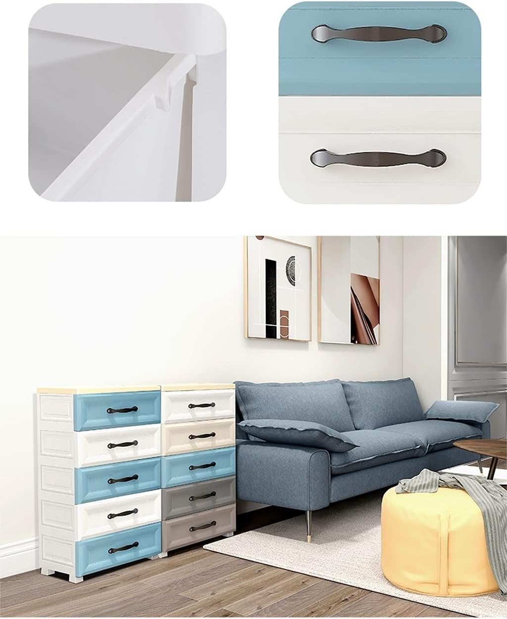 Casier de rangement pour enfants, armoire de grande capacité en plastique multicouche adaptée pour salon, chambre à coucher, chambre d'enfant (violet, 6 couches)