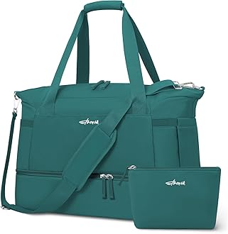 Gym Bag for Women, Personal Item Travel Bag with Shoes Compartment, Weekender Overnight Duffel Bag with Wet Pocket, Carry On Bag for Women, Travel, Gym, Weekend