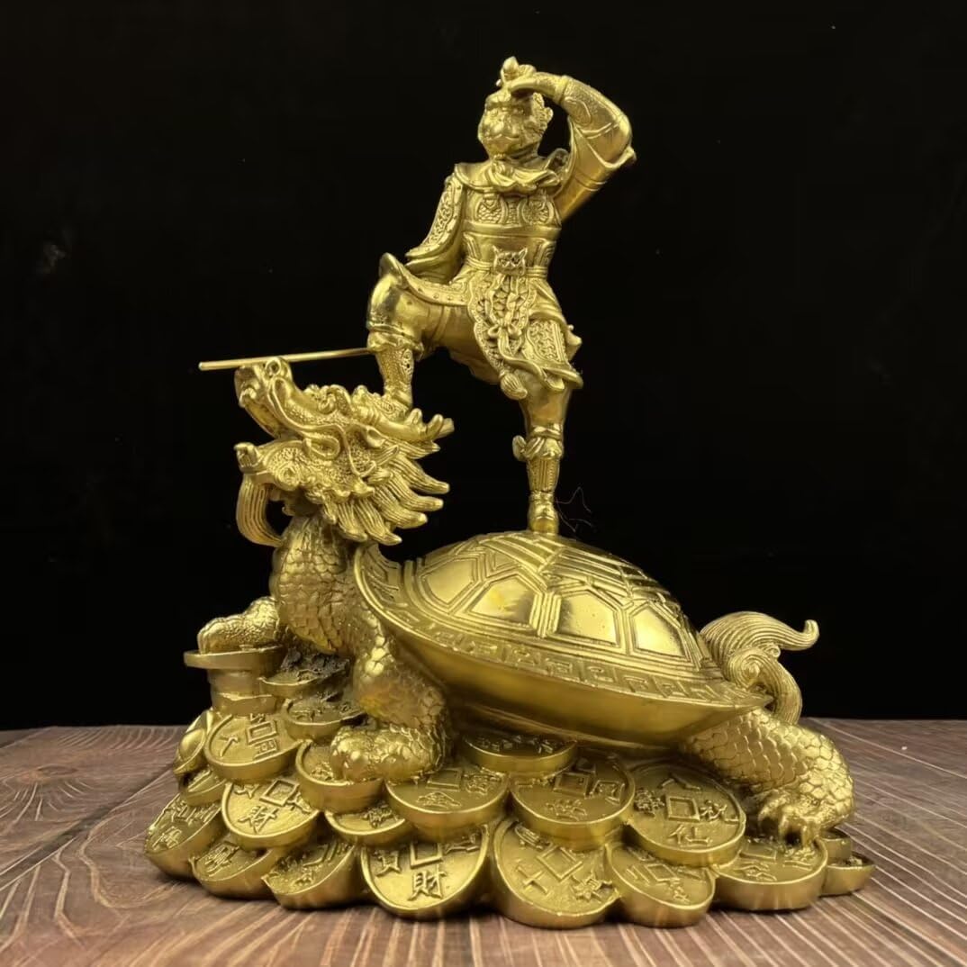 Dytartzx Pure Bronze Monkey King Sun Wukong Statue Home Wine Cabinet Decoration Housewarming Gift